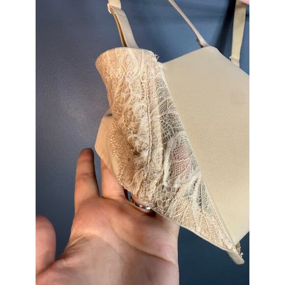 Auden Bra Women's Size 42DD Lightly Lined Strapless Bra Detachable Straps Nude - Picture 4 of 7